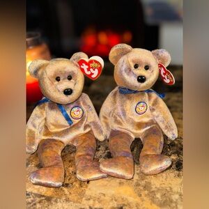🪩✨ Ty Beanie Babies Clubby III Set (2 Bears • 2000 Special Edition • Matching